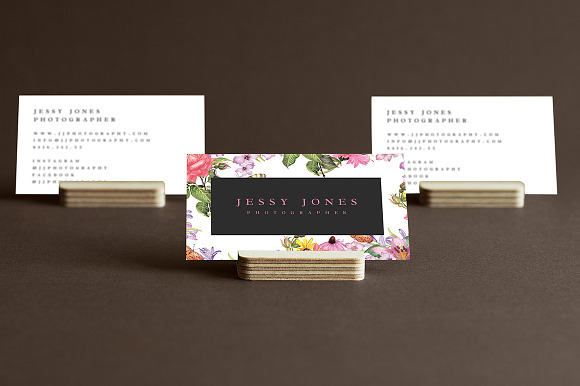 Floral - Business Card 107 in Business Card Templates - product preview 4