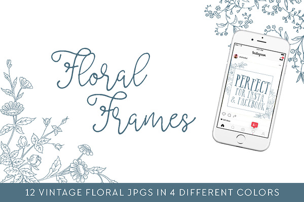 Vintage Floral Frames