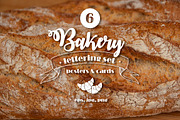 6 lettering BAKERY posters. 