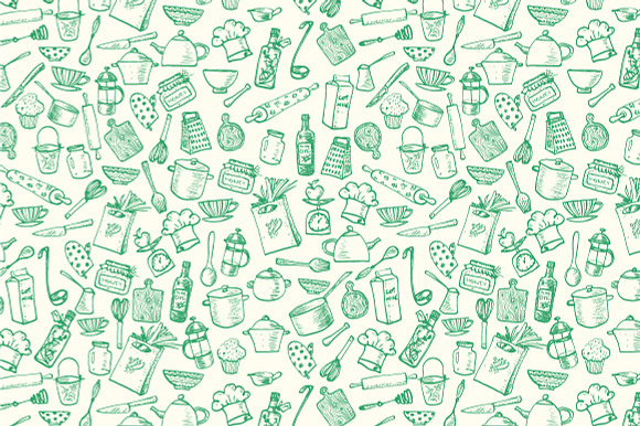 Kitchen doodles in Illustrations - product preview 6