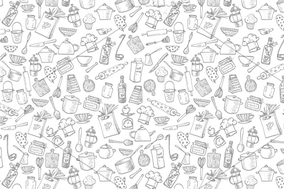 Kitchen doodles in Illustrations - product preview 14