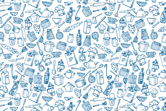 Kitchen doodles in Illustrations - product preview 16