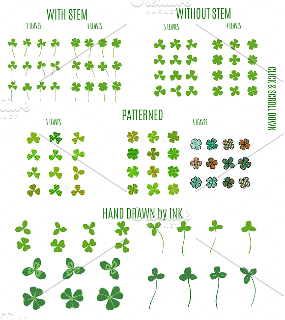 Mega Set of Clover Leaves in Objects - product preview 1