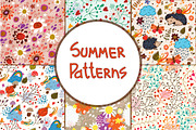 Set of seamless floral patterns ♥