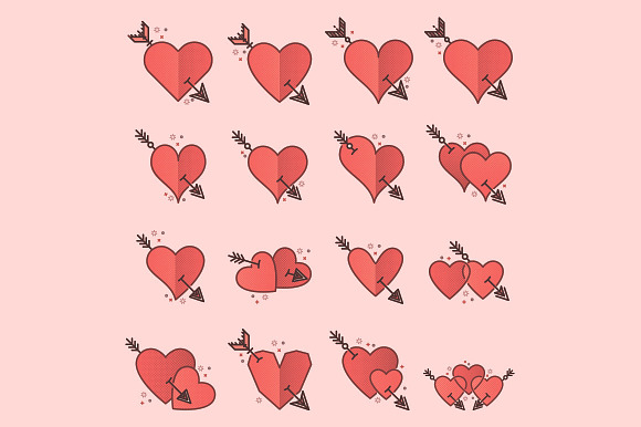 Heart Icons in Graphics - product preview 11