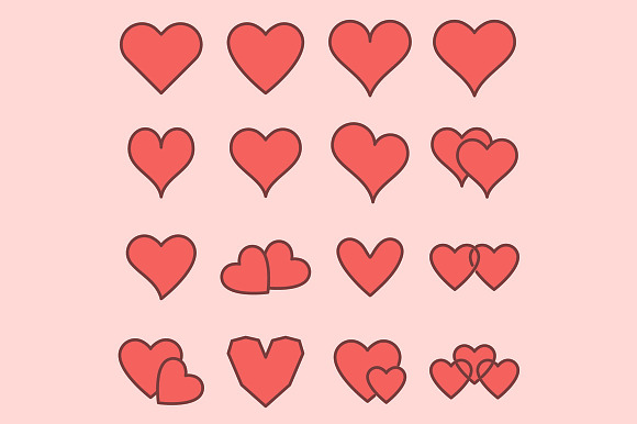 Heart Icons in Graphics - product preview 14