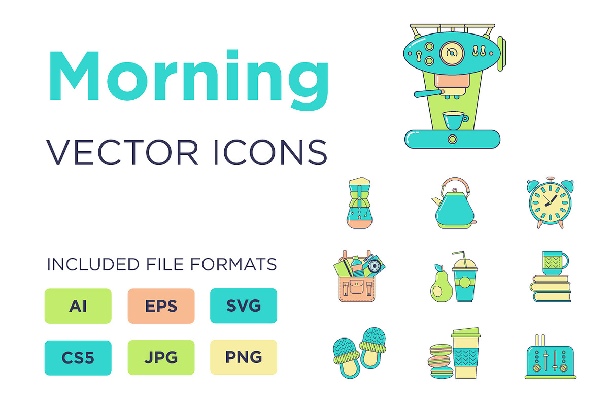 Morning Icons Set in Icons - product preview 8
