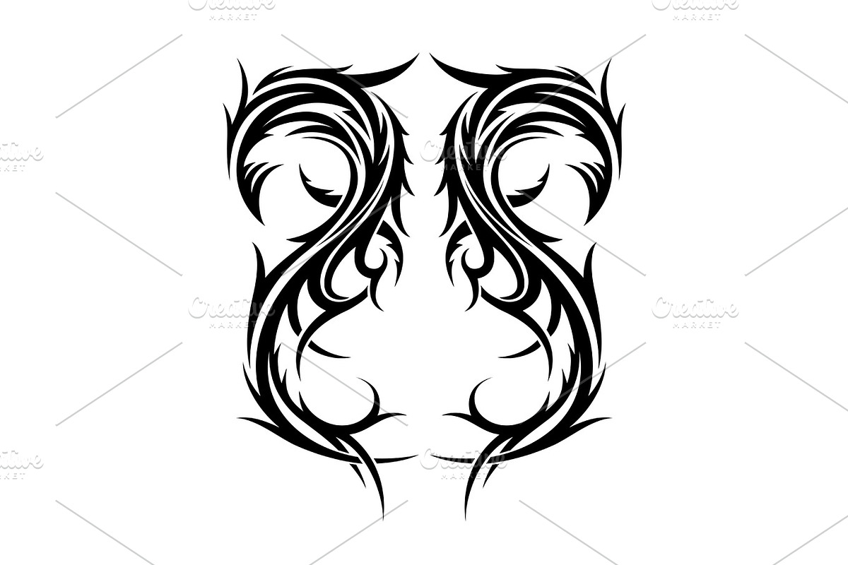 Abstract hand drawn tribal tattoo design. in Illustrations - product preview 8