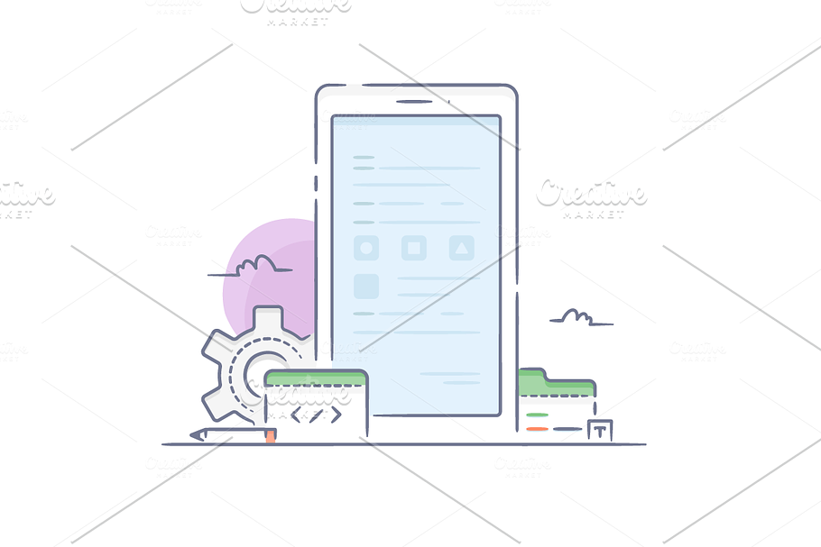 Mobile App Development in Illustrations - product preview 8