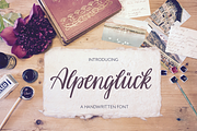 Alpenglueck - a handwritten font