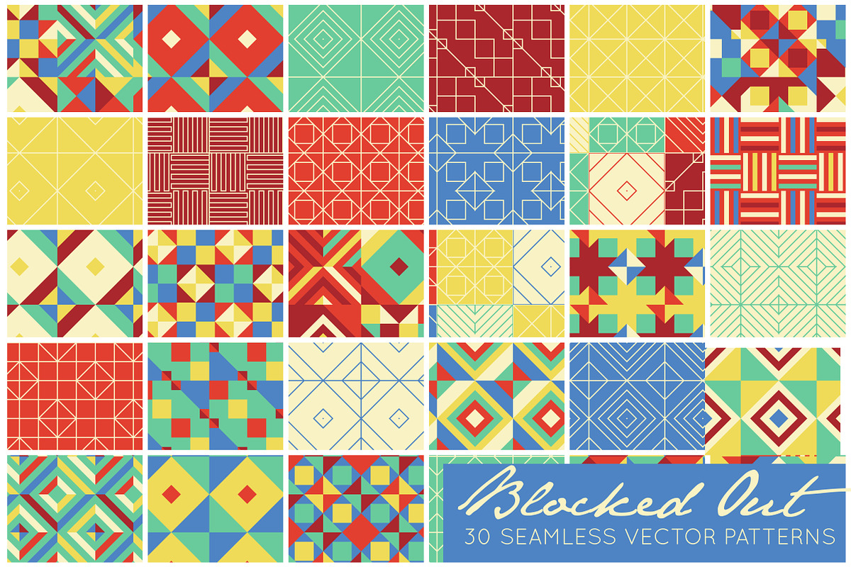 Seamless Vector Pattern Bundle in Patterns - product preview 8