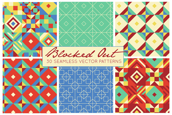 Seamless Vector Pattern Bundle in Patterns - product preview 1