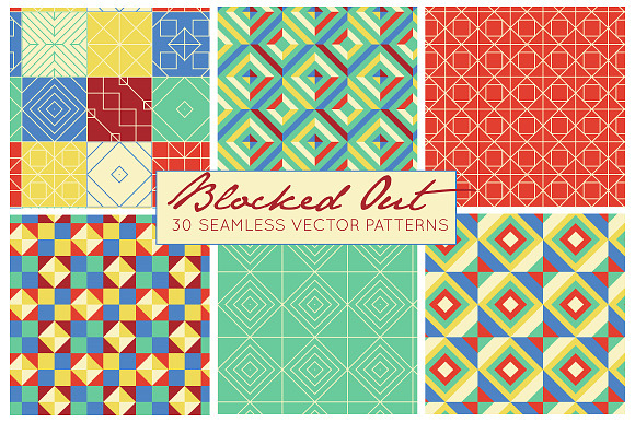 Seamless Vector Pattern Bundle in Patterns - product preview 3