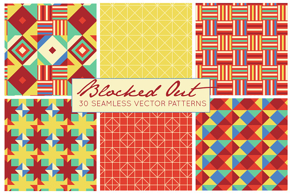 Seamless Vector Pattern Bundle in Patterns - product preview 5