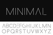 Minimalistic Letters. Thin design.