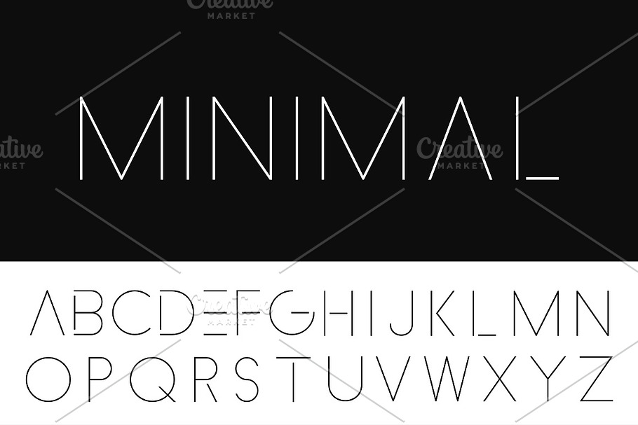 Minimalistic Letters. Thin design. in Display Fonts - product preview 8