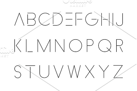 Minimalistic Letters. Thin design. in Display Fonts - product preview 2