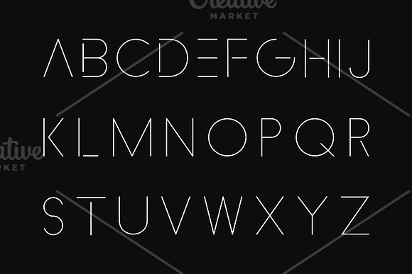 Minimalistic Letters. Thin design. in Display Fonts - product preview 4