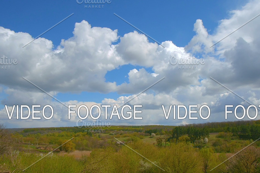 spring fields and forest with clouds timelapse in Graphics - product preview 8