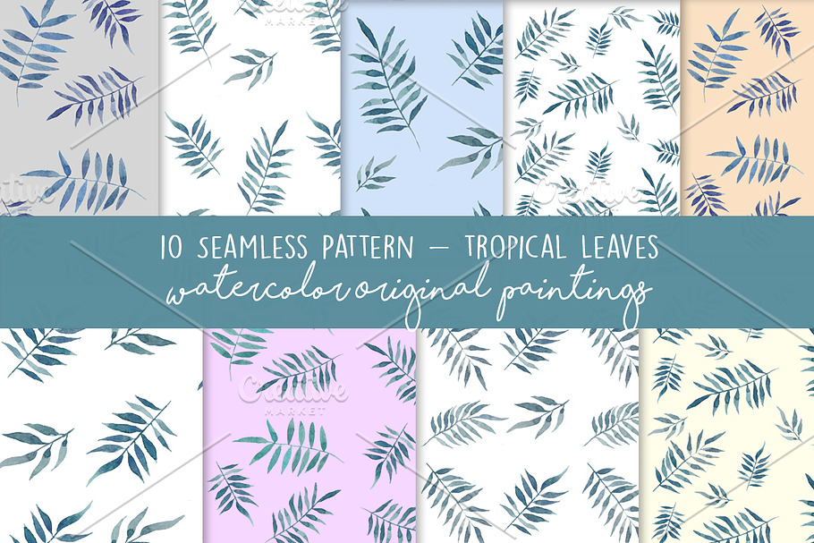 Tropical Seamless Palm Pattern 