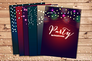 Party Lights Backgrounds EPS and JPG