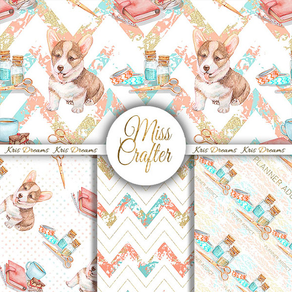 Miss Crafter Digital Paper in Patterns - product preview 2