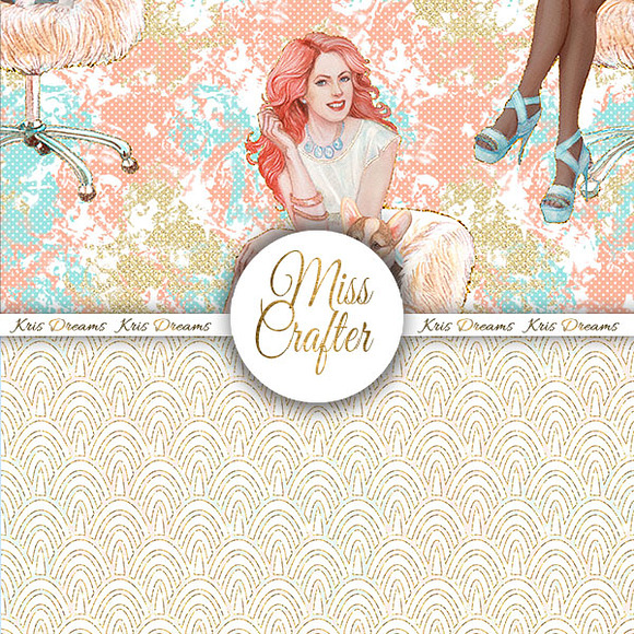 Miss Crafter Digital Paper in Patterns - product preview 3