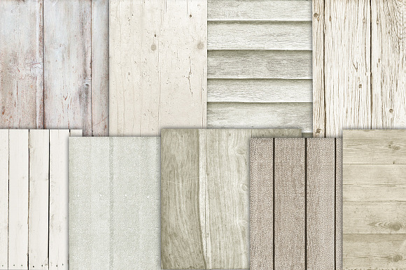 White Wood Digital Background Paper in Textures - product preview 1