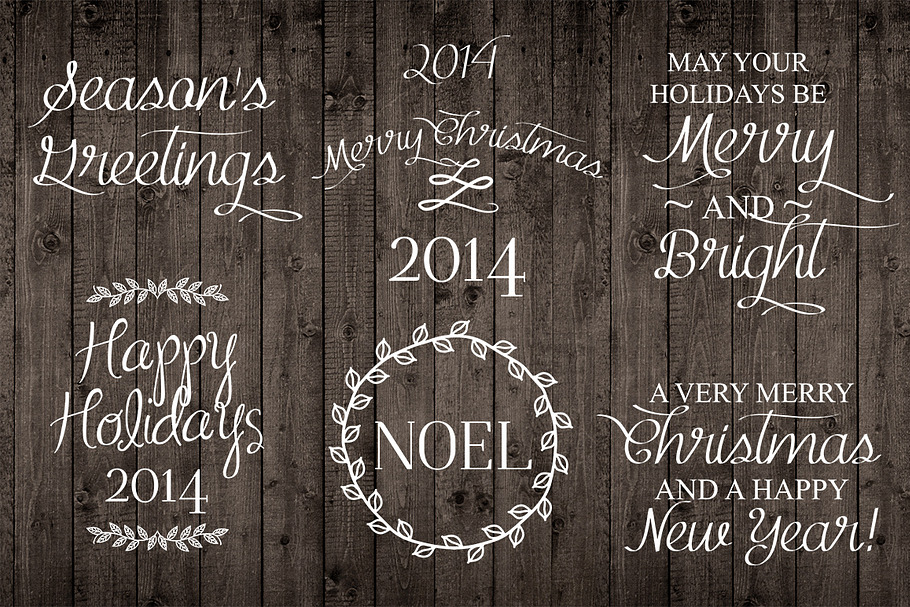 Holiday Christmas Word Photo Overlay in Illustrations - product preview 8
