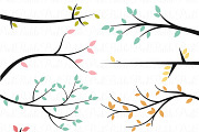 Branch Silhouette Photoshop Brushes