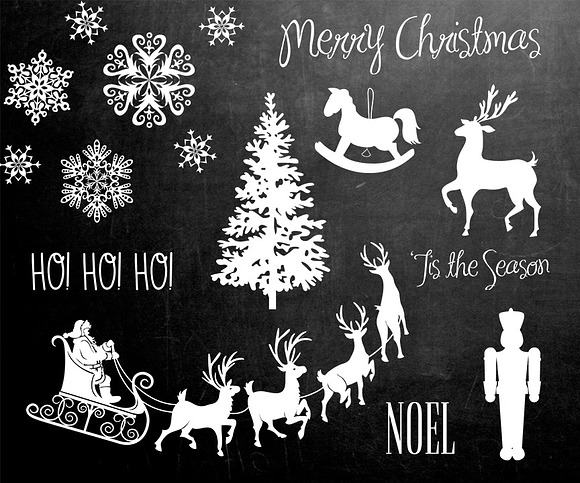 Holiday Christmas Word Photo Overlay in Illustrations - product preview 1