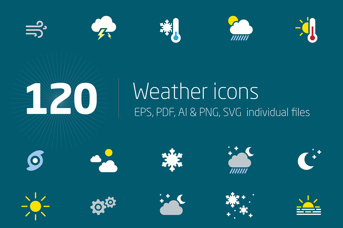 Weather icons in Graphics - product preview 8