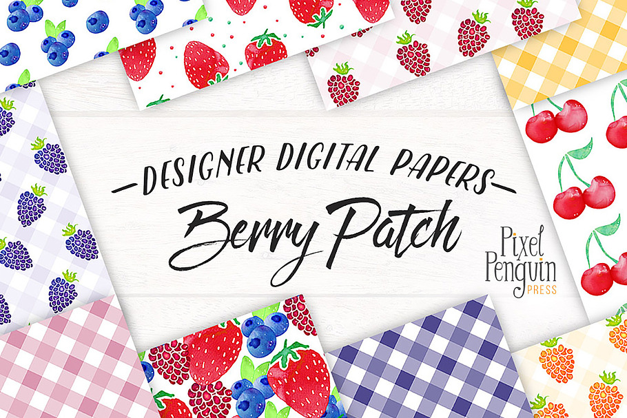 Berry Design Digital Paper in Patterns - product preview 8