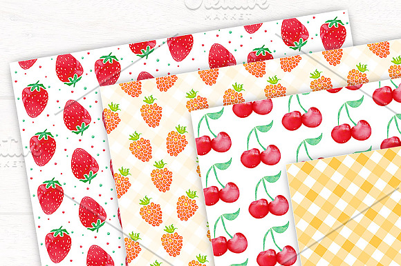 Berry Design Digital Paper in Patterns - product preview 2