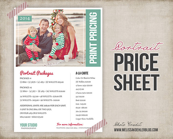 Price Sheet List PSD Template in Flyer Templates - product preview 1