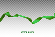 Green vector ribbon
