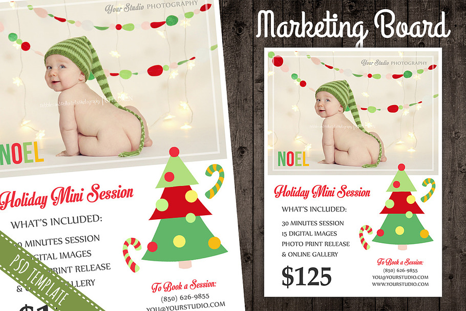 Marketing Board Mini Session PSD in Flyer Templates - product preview 8
