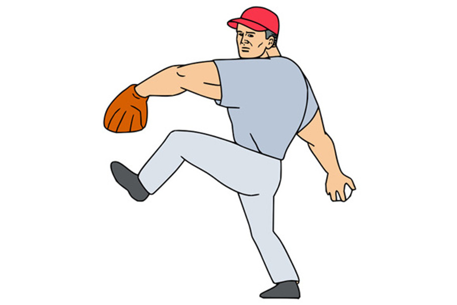 Baseball Player Pitcher  in Illustrations - product preview 8