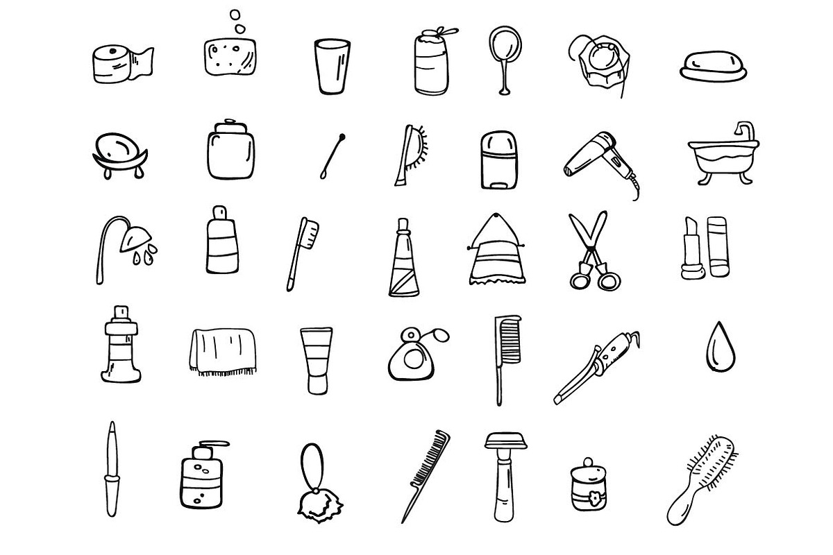 Set of icons hygiene in Illustrations - product preview 8