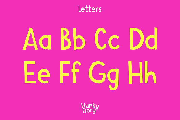 Hunky Dory font in Display Fonts - product preview 2