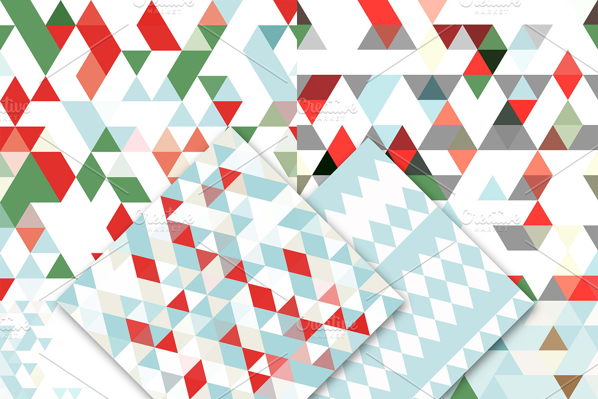 Seamless Christmas Digital Paper in Patterns - product preview 8