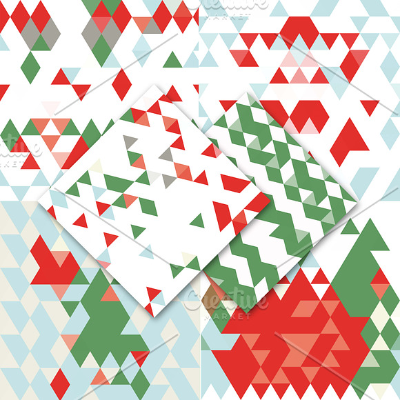 Seamless Christmas Digital Paper in Patterns - product preview 1