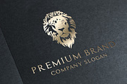 Premium Lion Logo & Mock-Up - Vector