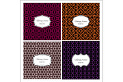 Seamless multicolor geometric patterns with frames