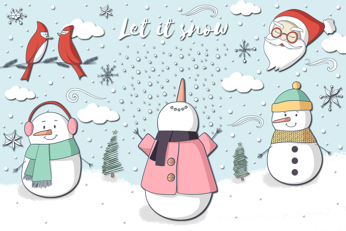 Let it Snow in Illustrations - product preview 8