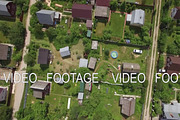 Aerial shot of dacha community in Russia