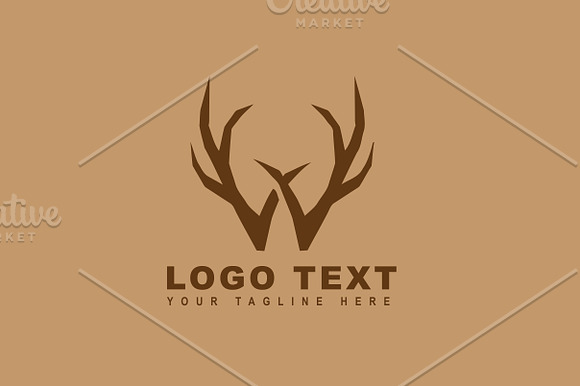 Antler W Logo & Mock-Up - Vector in Logo Templates - product preview 1