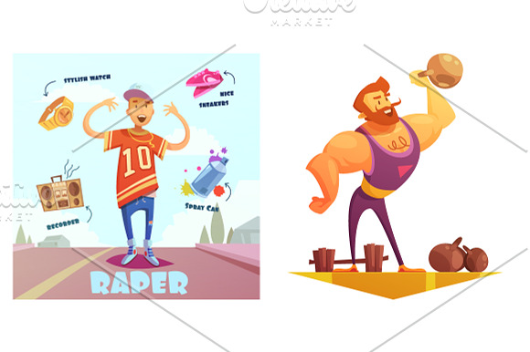 !SALE! Mega Cartoon Characters Set in Illustrations - product preview 23