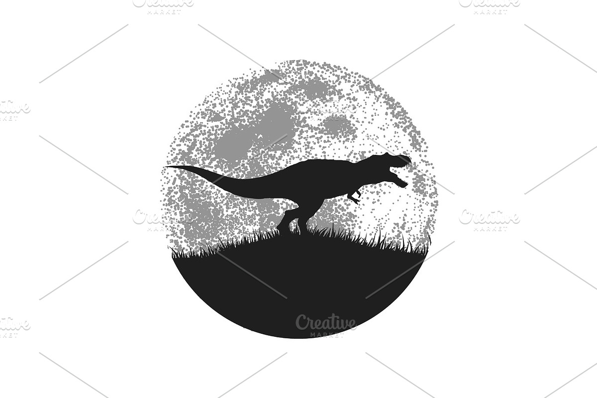 Silhouette of the tyrannosaur in Illustrations - product preview 8