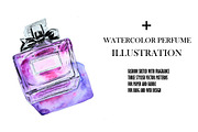 Watercolor Perfume Illustration